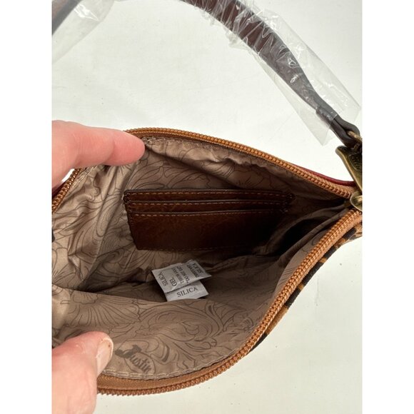 Justin Womens Convertible Bag Purse Leopard Print Fringe New Western - Picture 7 of 7